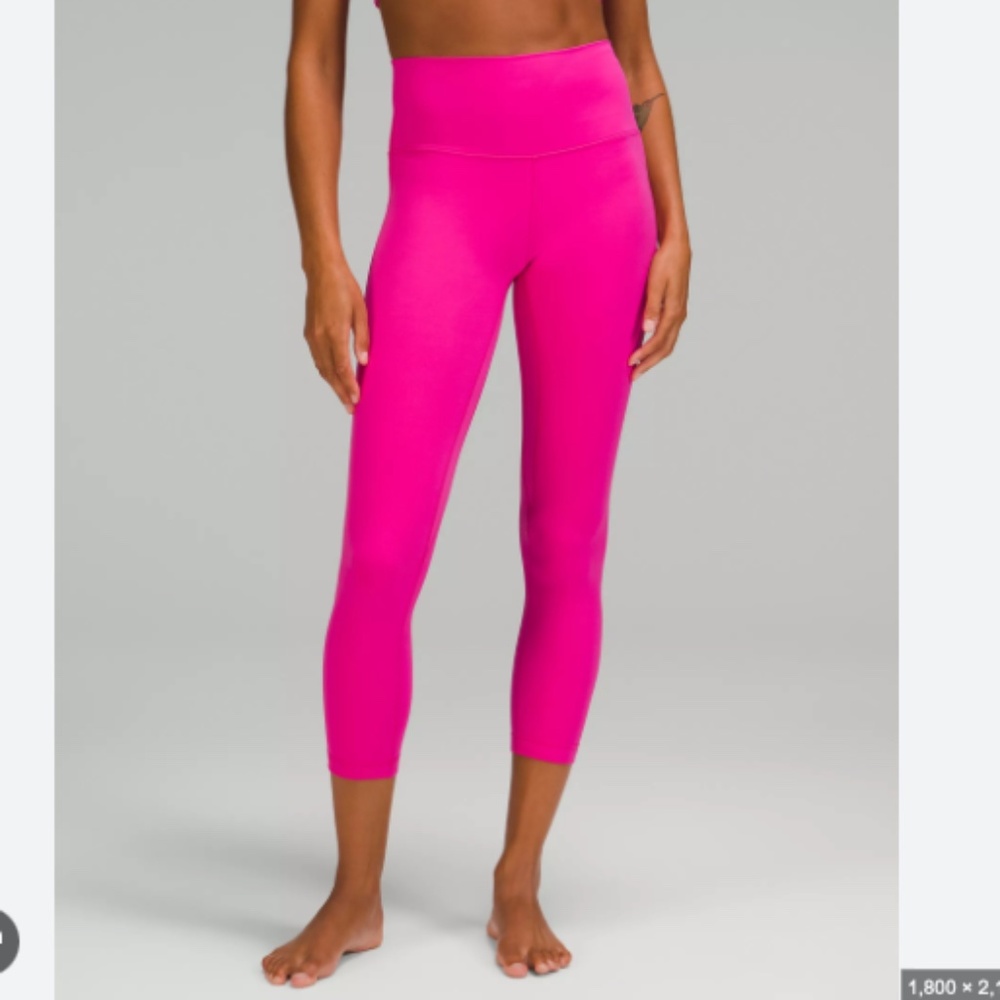 Lululemon Align High Rise Pant 25” Inseam Yoga Double Lined Sonic Pink Size 4